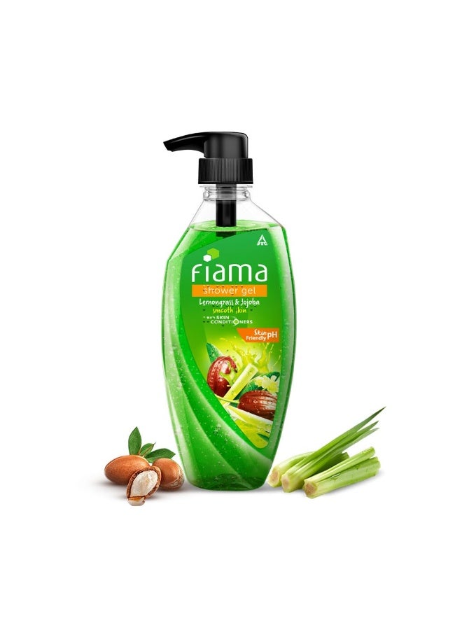 Fiama Body Wash Shower Gel Lemongrass & Jojoba, 500ml, Body Wash for Women and Men with Skin Conditioners for Smooth & Moisurised Skin, Suitable for All Skin Types - Image 1